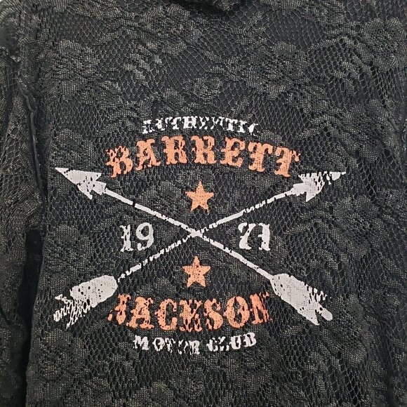 Barrett Jackson Reversible Jacket Lace Distressed Muscle Cars Womens Size Medium - Picture 7 of 16